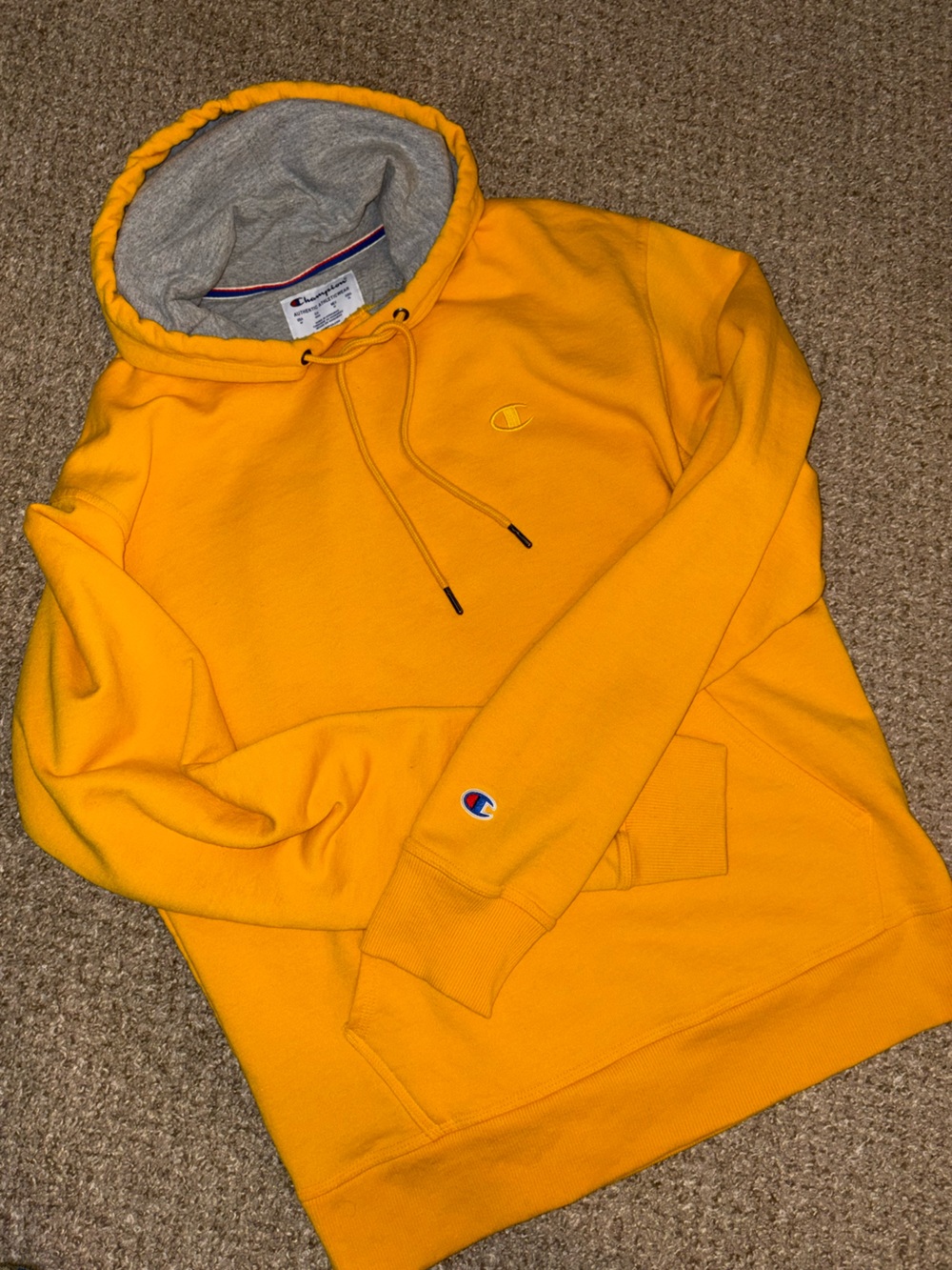 Champion Bright Yellow Pullover Hoodie